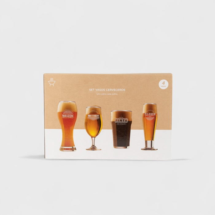 Imagen de Set 4 Vasos Cerveceros Europe Collection Brando