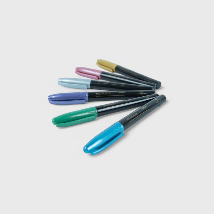 Set Marcadores Tinta Metálica