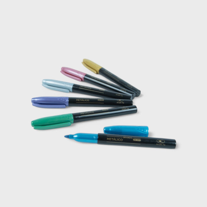 Set Marcadores Tinta Metálica