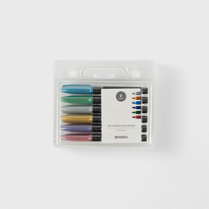 Set Marcadores Tinta Metálica
