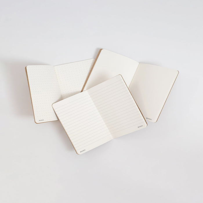 Set Libretas Kraft Color - 3 Unidades Brando